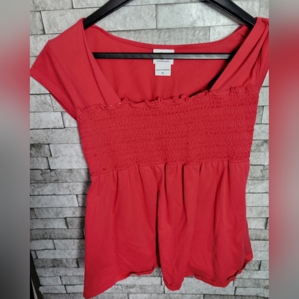 Oh‎ Baby by Motherhood red Maternity shirt size XL
